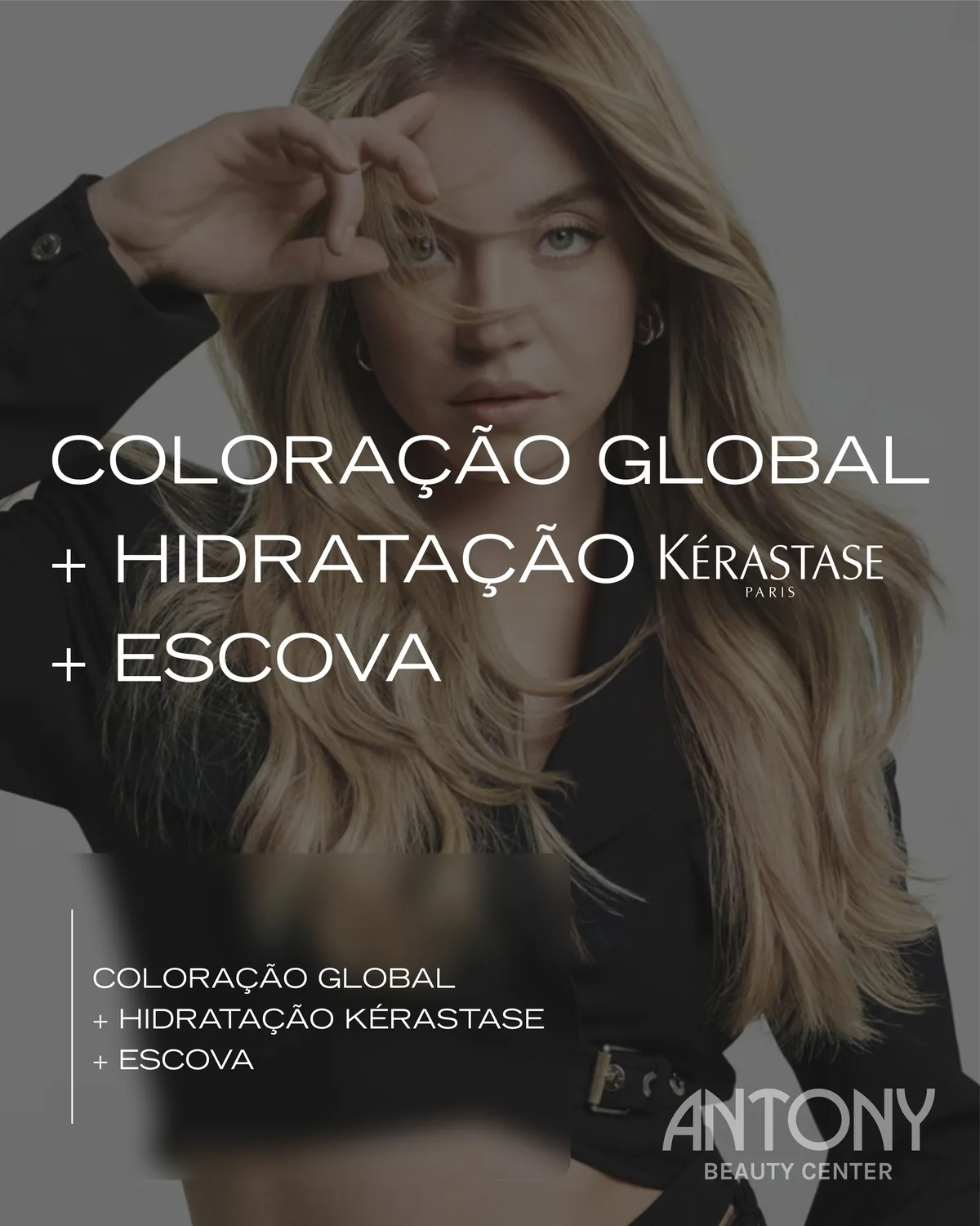 Coloração global + Hidratação Kérastase + Escova